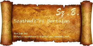 Szathmári Bertalan névjegykártya