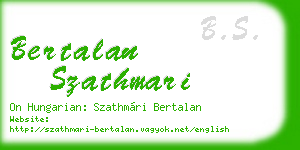 bertalan szathmari business card